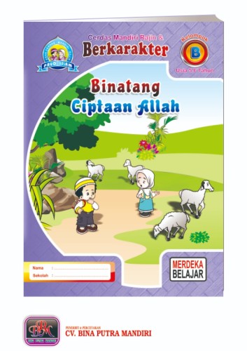 Paket Merdeka Islam untuk 1 tahun / Kelompok B / usia 5-6 tahun /Binatang Ciptaan Allah
