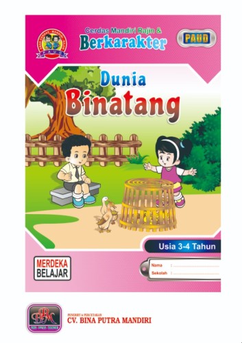 Paket Kurikulum Merdeka 1 tahun/ Kelompok Play Group/ untuk usia 3-4 tahun/ Dunia Binatang