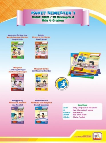 Buku Paket Semester 1 Kel. A (usia 4-5 th)