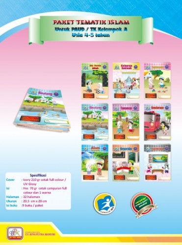 Buku Paket Tematik Islam Kel. A (usia 4-5 th)
