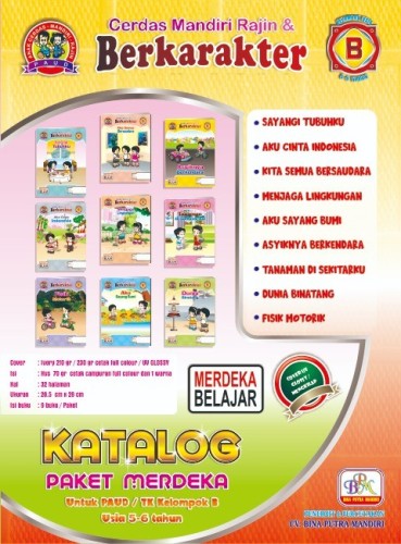 Paket Merdeka untuk 1 Tahun / kelompok B / usia 5-6 tahun